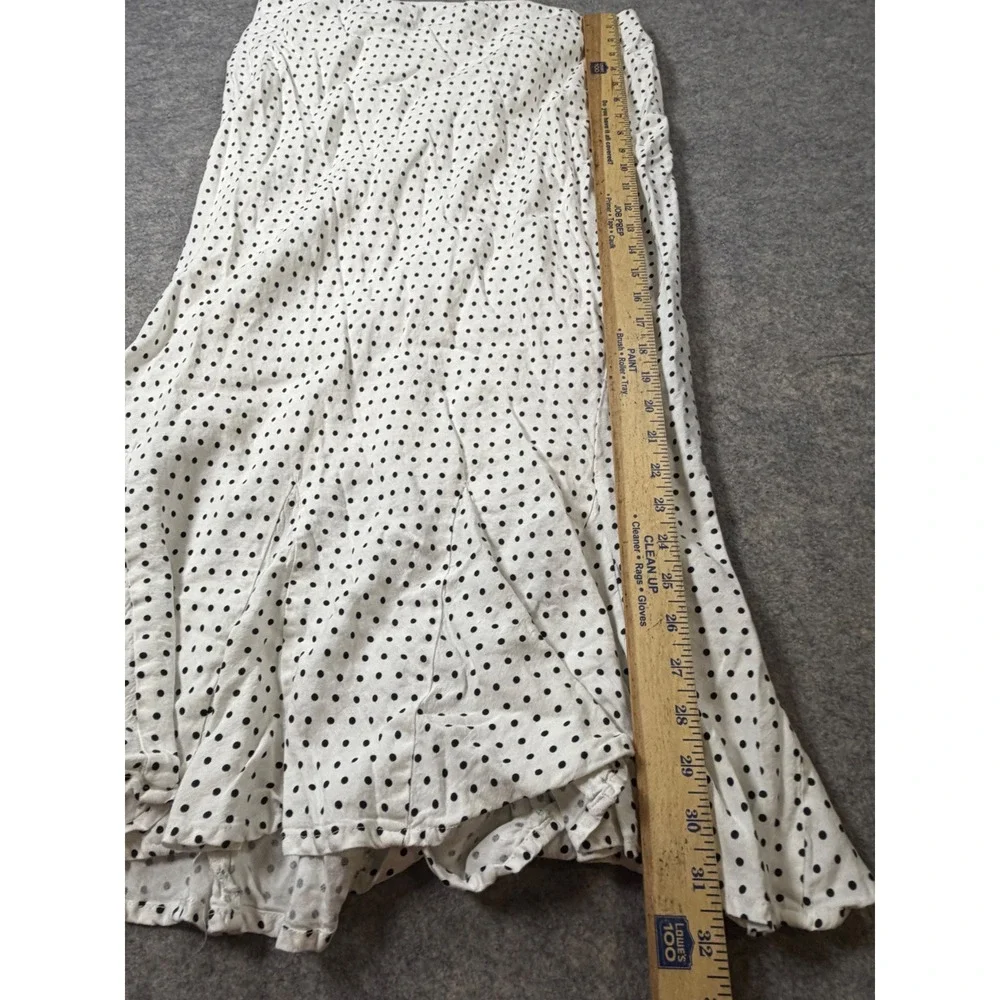 Kate Spade New York for Target White Black Polka Dot Midi Skirt Large